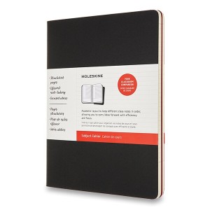 Zošity Moleskine Subject Cahier XL, čistý, 2 ks, čierna/vínová - Reklamnepredmety