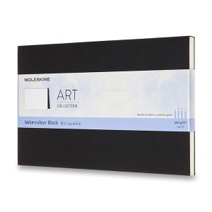 Skicář Moleskine Watercolour Block L, černý - Reklamnepredmety