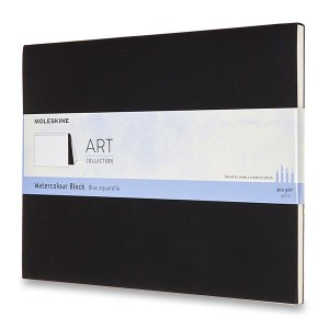 Skicář Moleskine Watercolour Block XL, černý - Reklamnepredmety