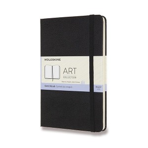 Skicár Moleskine - tvrdé dosky M, čistý, čierny modrý - Reklamnepredmety