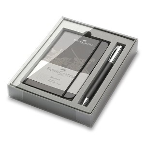 Faber-Castell Ambition Precious Resin kuličkové pero, dárková kazeta se zápisníkem - Reklamnepredmety