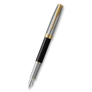 Parker Sonnet Premium Metal Black GT plniace pero 18K hrot F - Reklamnepredmety