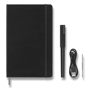 Zápisník a pero Moleskine Smart Writing zápisník linajkový, L - Reklamnepredmety