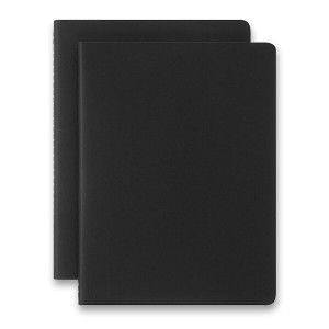 Zošity Moleskine Smart - mäkké dosky XL, čisté, 2 ks, čierne - Reklamnepredmety