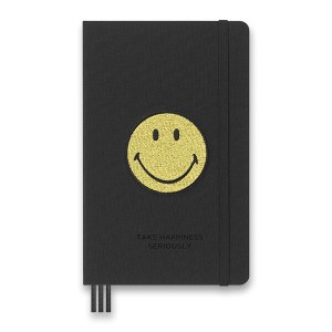 Diár Moleskine 2023 SMILEY, tvrdé dosky L, nedatovaný, čierny - Reklamnepredmety