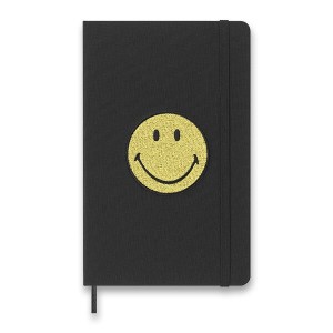 Zápisník Moleskine 2023 SMILEY, tvrdé dosky L, linajkový, čierny - Reklamnepredmety