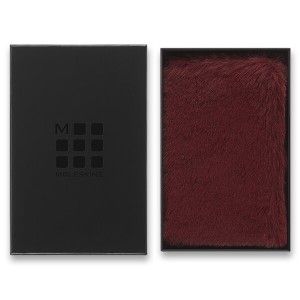 Zápisník Moleskine Faux Fur, tvrdé dosky XS, čistý, vínový - Reklamnepredmety