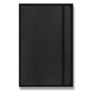 Zápisník Moleskine Precious & Ethical Vegea Capri a Precious & Ethical Vegea Boa - měkké desky L a XL, linkovaný — černá L