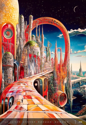 Kalendár Surreal New Worlds - Reklamnepredmety