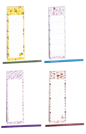 Magnetický blok 7,5 x 24 cm s tužkou MIX - Reklamnepredmety
