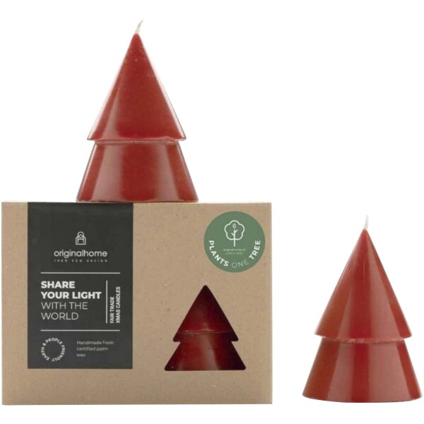 Originalhome svíčka ve tvaru vánočního stromku s vůní matcha – střední