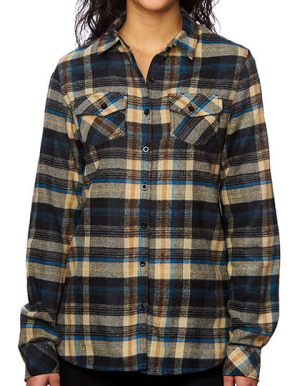 BU5210 Women`s Woven Plaid Flannel Shirt - Reklamnepredmety