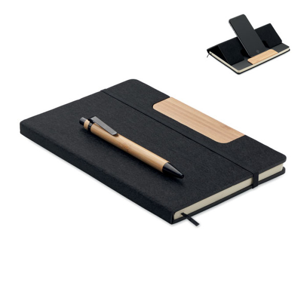 Sada zápisníku A5 s pevnými deskami a pera NOTEMIX