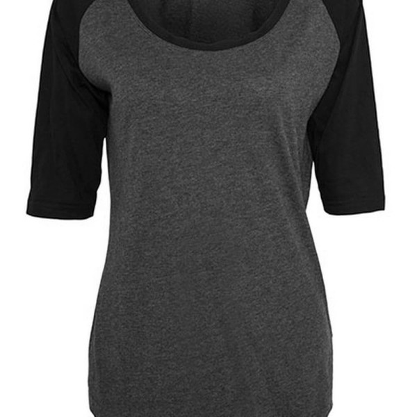 BY022 Ladies 3/4 Contrast Raglan Tee