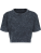 BY054 Ladies Acid Washed Cropped Tee - BY054_Darkgrey-White - variant Ls 1000229543