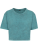 BY054 Ladies Acid Washed Cropped Tee - BY054_Teal-Black - variant Ls 1000229533