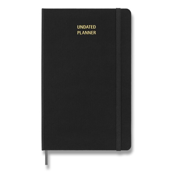 Diář Moleskine Uni, tvrdé desky - L, týdenní, nedatovaný, černý