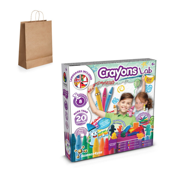 Crayon Factory Kit IV. Vzdělávací hra pro děti dodává se s dárkovou taškou z kraftového papíru (115 g/m²)
