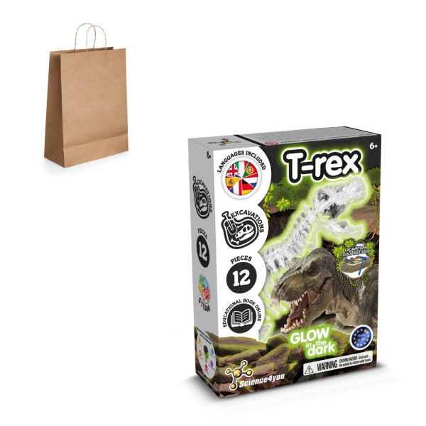 Fossil Excavation Kit III. Vzdělávací hra pro děti dodává se s dárkovou taškou z kraftového papíru (115 g/m²)