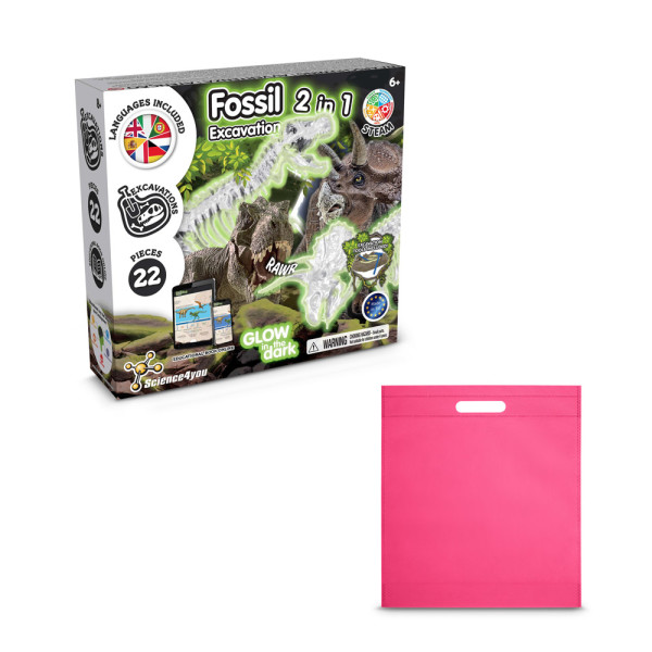 2 in 1 Fossil Excavation Kit IV. Vzdělávací hra pro děti dodává se s dárkovou kapsou z netkané textilie (80 g/m²)