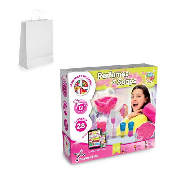 Perfume & Soap Factory Kit II. Vzdělávací hra pro děti dodává se s dárkovou taškou z kraftového papíru (90 g/m²)