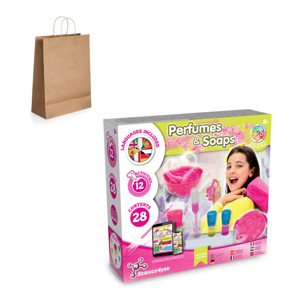 Perfume & Soap Factory Kit III. Vzdělávací hra pro děti dodává se s dárkovou taškou z kraftového papíru (115 g/m²)