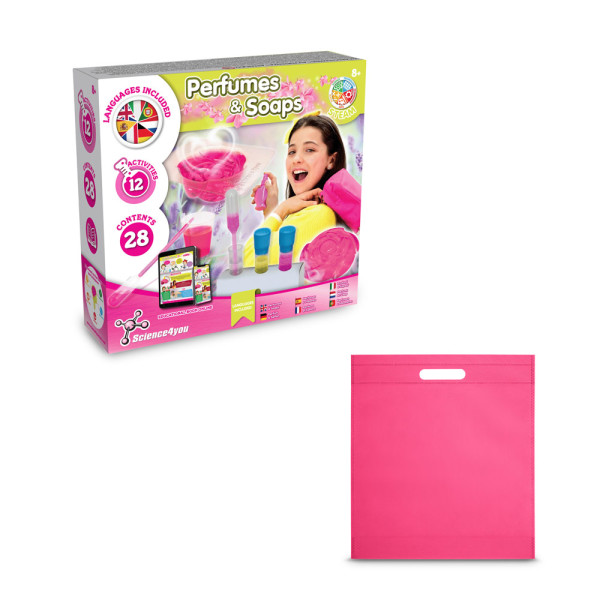 Perfume & Soap Factory Kit IV. Vzdělávací hra pro děti dodává se s dárkovou kapsou z netkané textilie (80 g/m²)