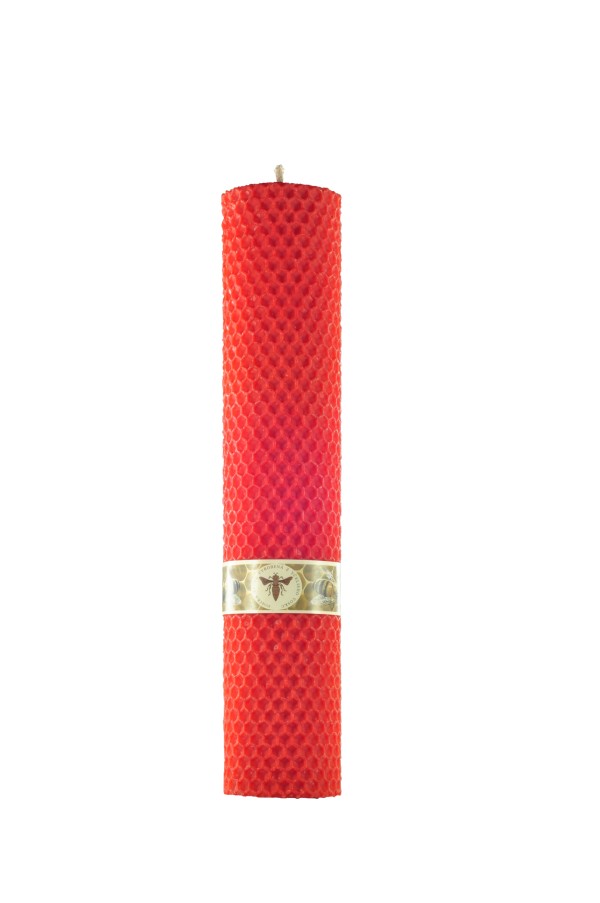 Červená válcovitá svíčka 240 mm