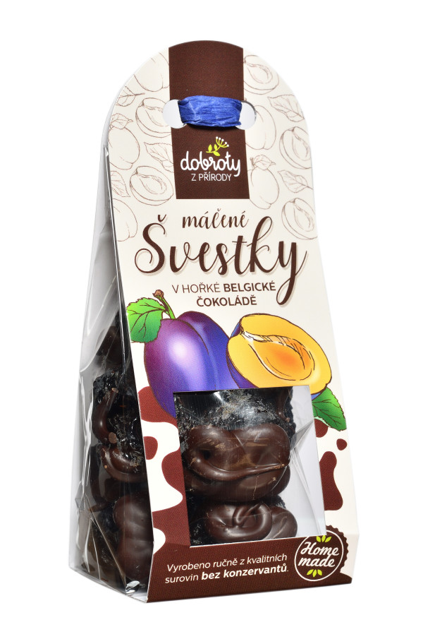 Švestky máčené v hořké čokoládě