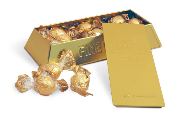 Italské pralinky s lískooříškovou náplní 200 g – Zlatá cihla