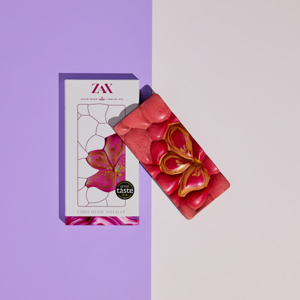 CHOCOLOR NOUGAT – Hořká čokoláda plněná nugátem