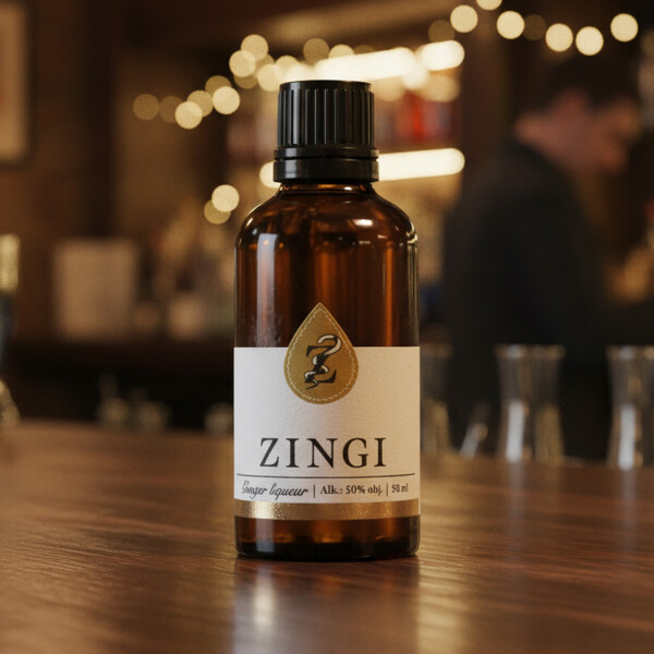 Zázvorový likér ZINGI mini, 50%, 50 ml