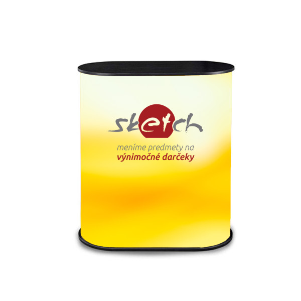 Prezentační pult - oválný s potiskem