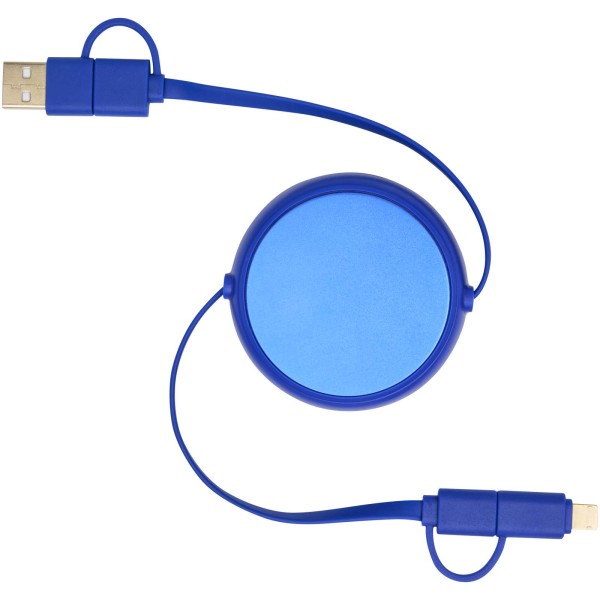 Alasia 5-in-1 vysouvací datový synchronizační a rychlonabíjecí 45W kabel s hliníkovým prvkem, 100 cm