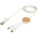 Chechia 5 v 1 datový synchronizační a rychlonabíjecí 27W kabel s bambusovými detaily, 150 cm - 12442201_E1 - variant PF 12442201