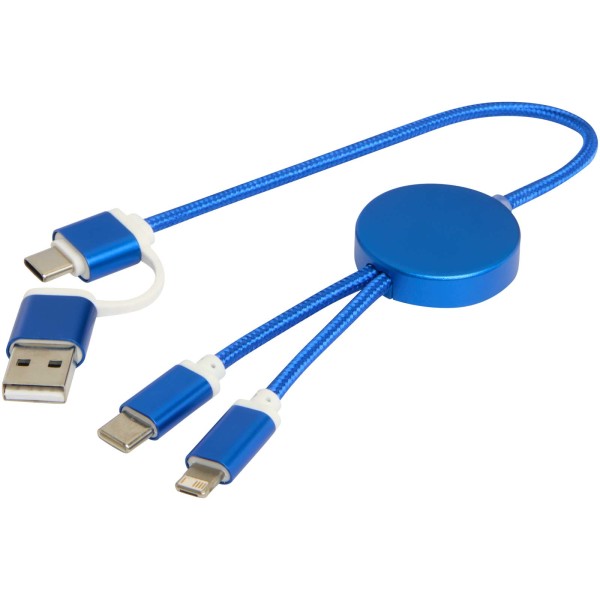 Alasia 5 v 1 datový synchronizační a rychlonabíjecí 27W kabel z recyklovaného hliníku a plastu, 30 cm