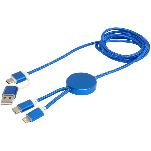 Alasia 5 v 1 datový synchronizační a rychlonabíjecí 27W kabel z recyklovaného hliníku a plastu, 150 cm