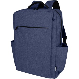 GRS recyklovaný batoh na notebook velikosti 15″ (38 cm), 15 l Libra — Žíhaná námořnická modrá