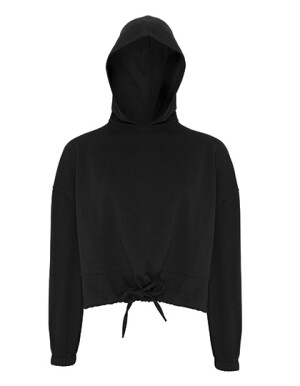 Dámská zkrácená oversize mikina s kapucí - Reklamnepredmety