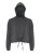 Dámská zkrácená oversize mikina s kapucí - 2548432 - variant