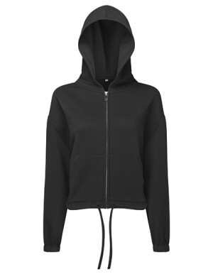 Dámská mikina s kapucí z recyklovaného materiálu a stahovací šňůrkou na zip - Reklamnepredmety