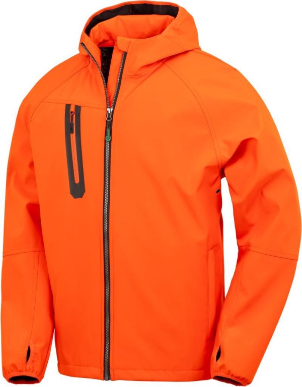 Unisex 3-vrstvá softshellová bunda s kapucí Result Recycled | R 909X