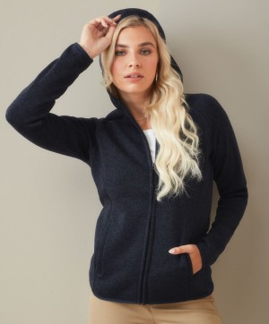Dámská pletená fleecová bunda s kapucí Lux Knit Fleece Jacket Women - Reklamnepredmety