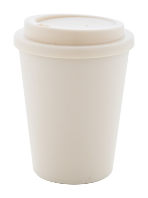 Dvoustěnný termo hrnek izolovaný PP plastem s víčkem k pití. 300 ml. - Reklamnepredmety