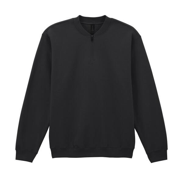 Měkká fleece mikina pro dospělé se 1/4 zipem