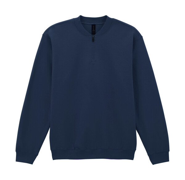 Měkká fleece mikina pro dospělé se 1/4 zipem