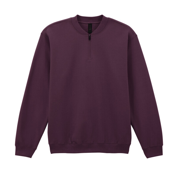 Měkká fleece mikina pro dospělé se 1/4 zipem