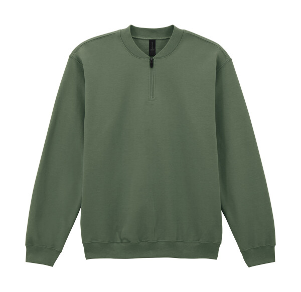Měkká fleece mikina pro dospělé se 1/4 zipem