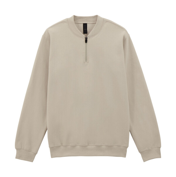 Měkká fleece mikina pro dospělé se 1/4 zipem