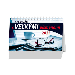 Stolový kalendár Kalendár s veľkými písmenami 2025 - Reklamnepredmety